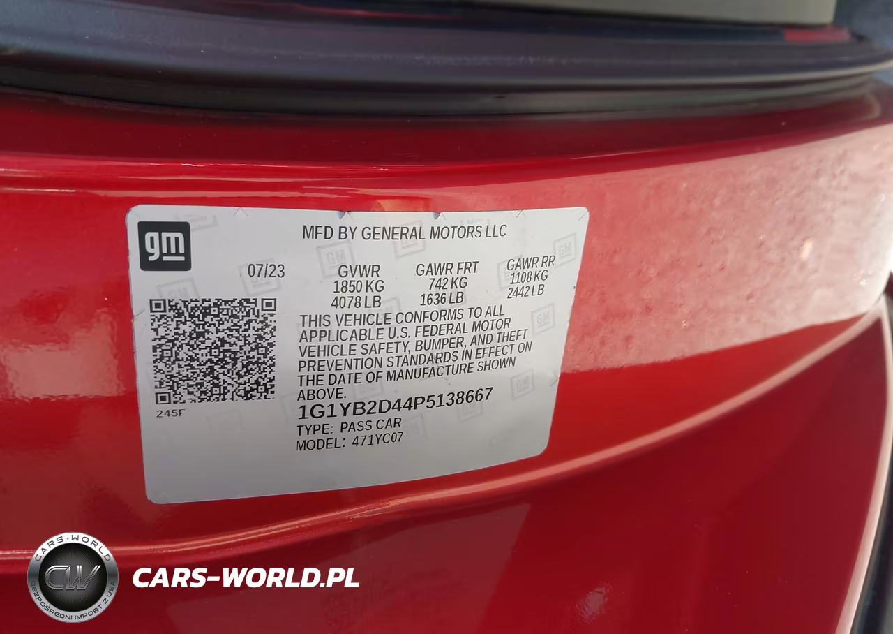 2023 Chevrolet Corvette Stingray Rwd 2Lt VIN:1G1YB2D44P5138667 - 9