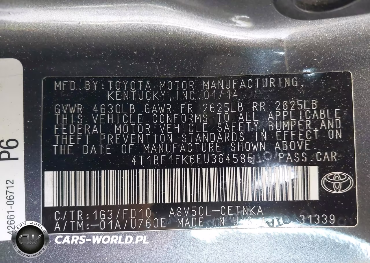 2014 Toyota Camry Le VIN:4T1BF1FK6EU364585 - 9