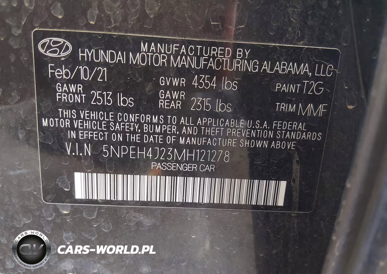 2021 Hyundai Sonata Limited VIN:5NPEH4J23MH121278 - 9
