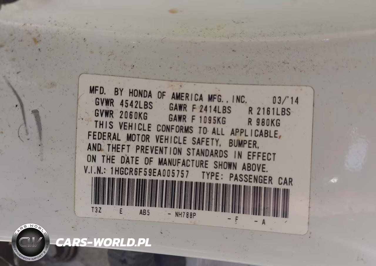 2014 Honda Accord Hybrid Ex-L VIN:1HGCR6F59EA005757 - 9