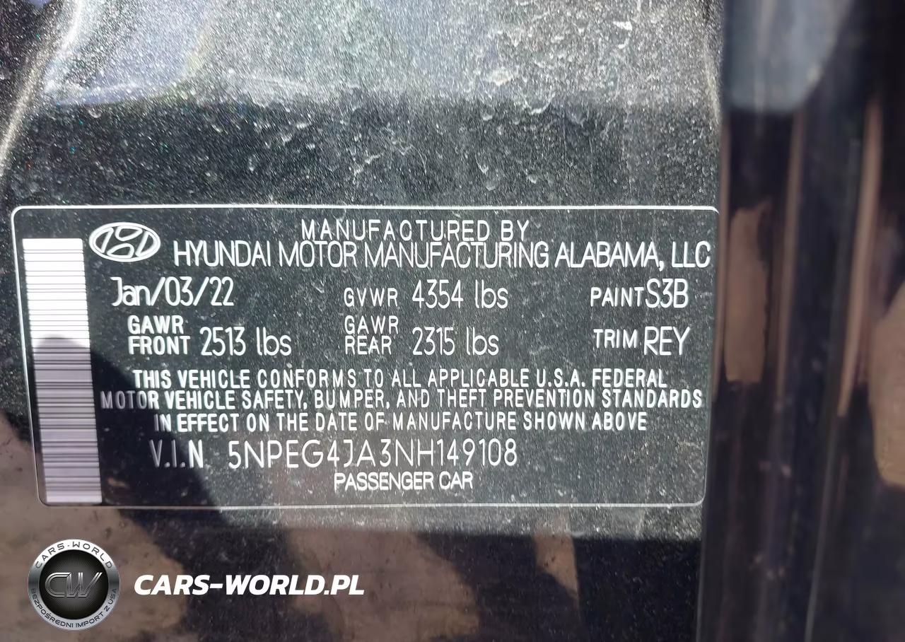 2022 Hyundai Sonata Se VIN:5NPEG4JA3NH149108 - 9