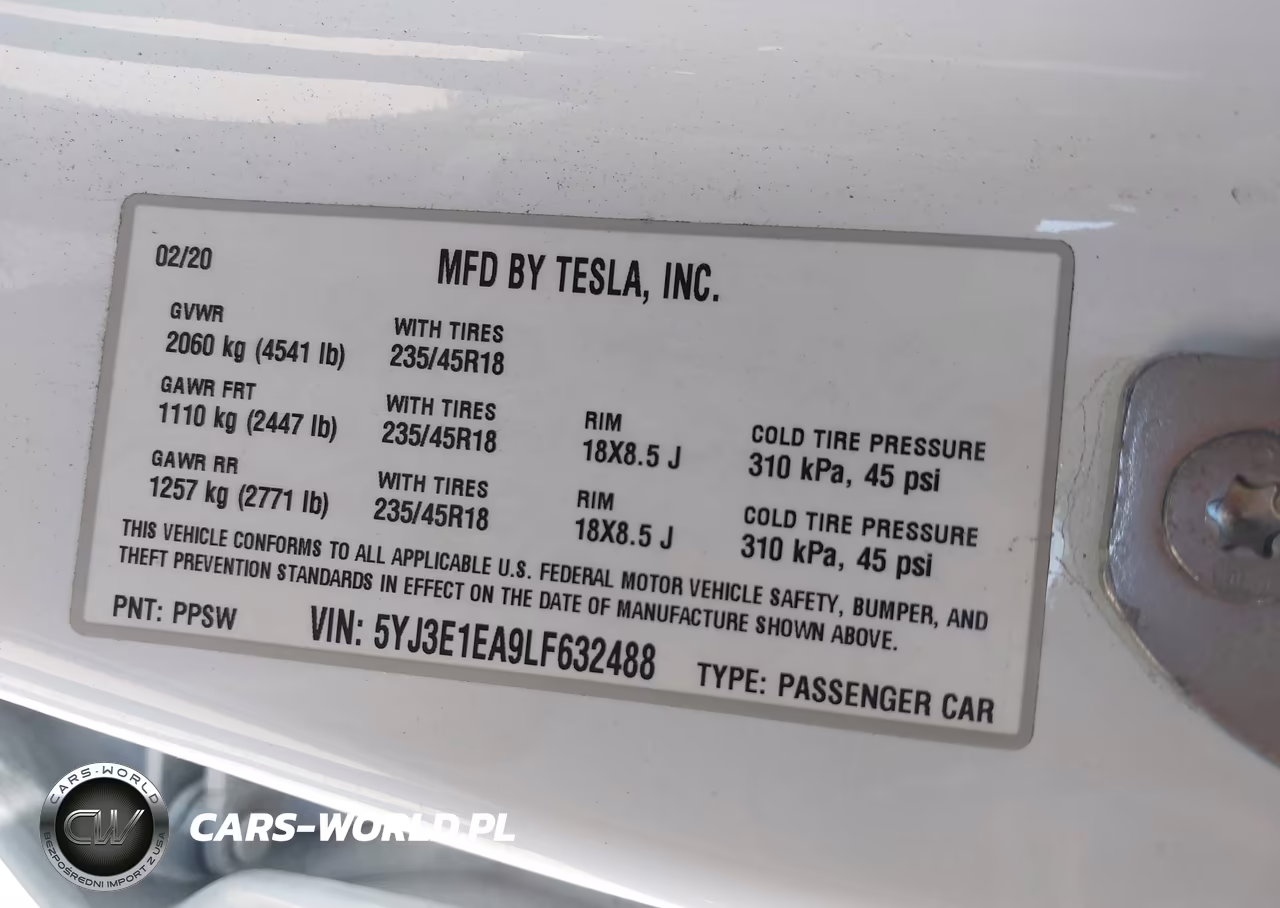 2020 Tesla Model 3 Standard Range Plus Rear-Wheel Drive-Standard Range Rear-Wheel Drive VIN:5YJ3E1EA9LF632488 - 9