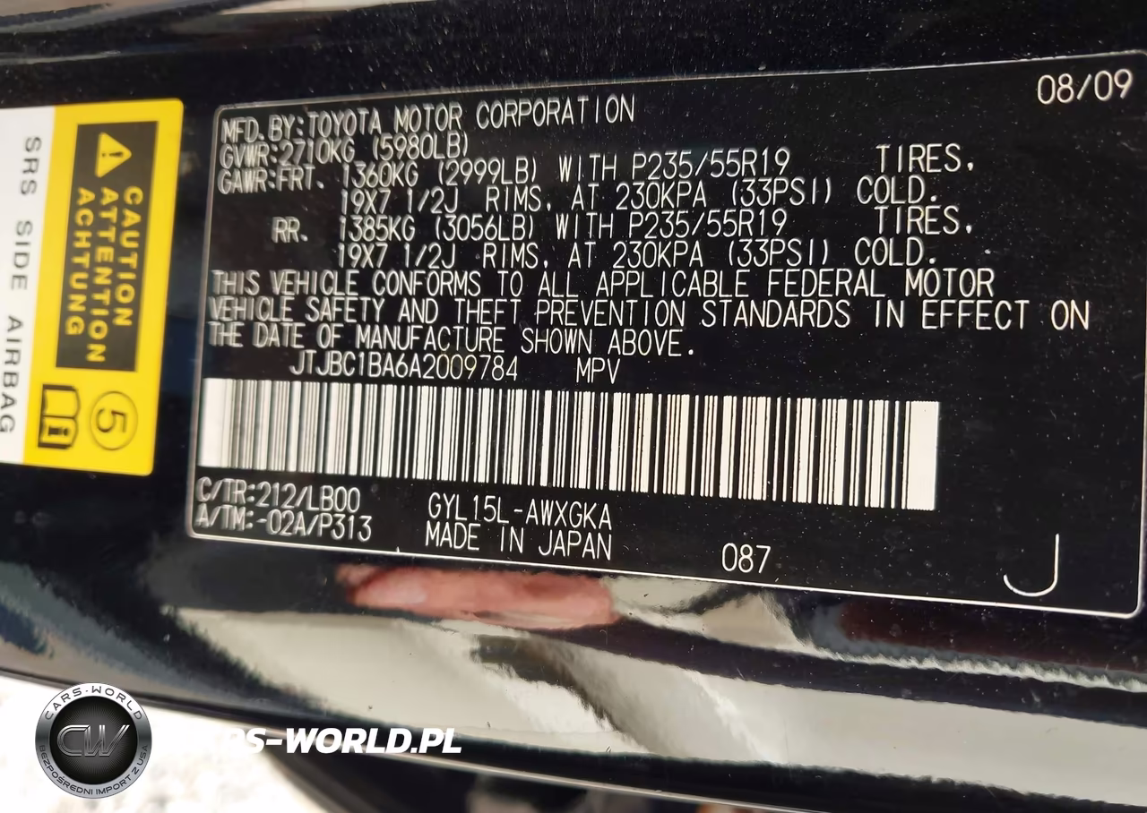 2010 Lexus Rx 450H VIN:JTJBC1BA6A2009784 - 9