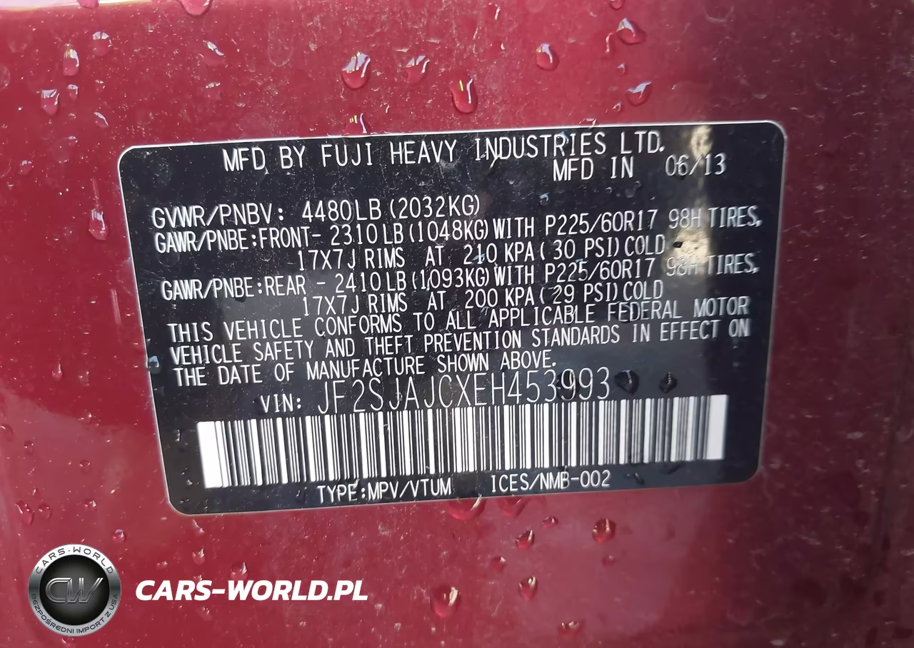2014 Subaru Forester 2.5I Limited VIN:JF2SJAJCXEH453993 - 9