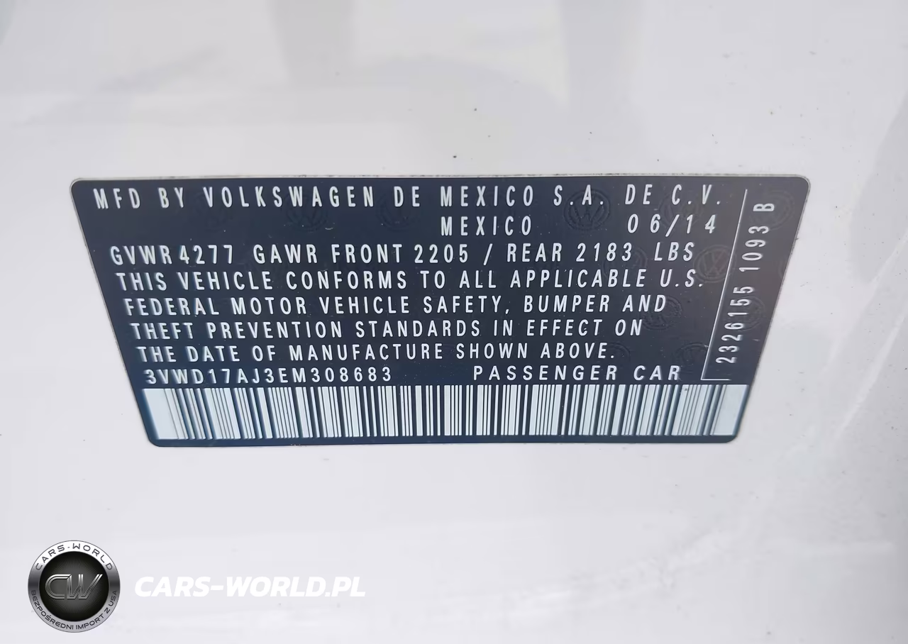 2014 Volkswagen Jetta 1.8T Se VIN:3VWD17AJ3EM308683 - 9