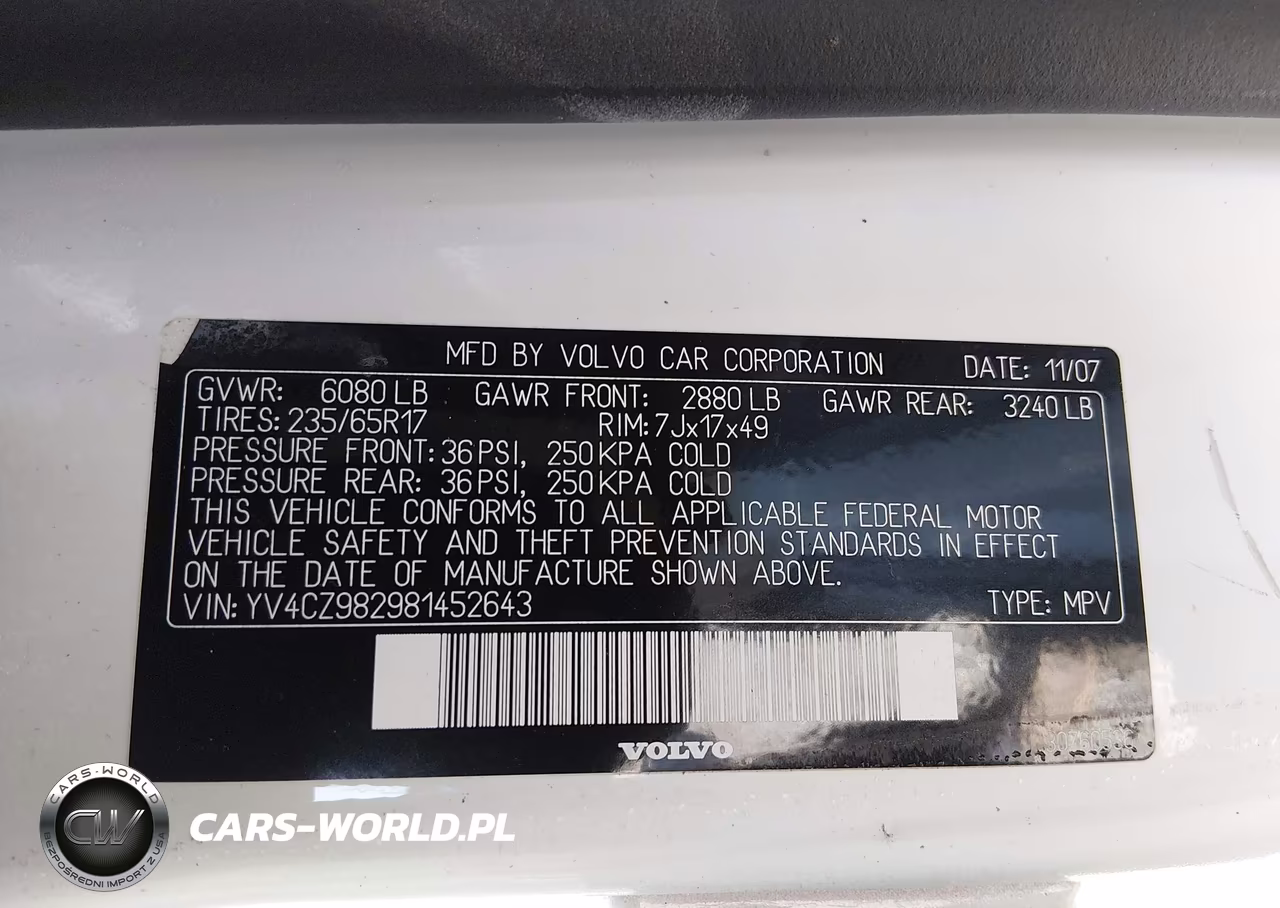 2008 Volvo Xc90 3.2 VIN:YV4CZ982981452643 - 9
