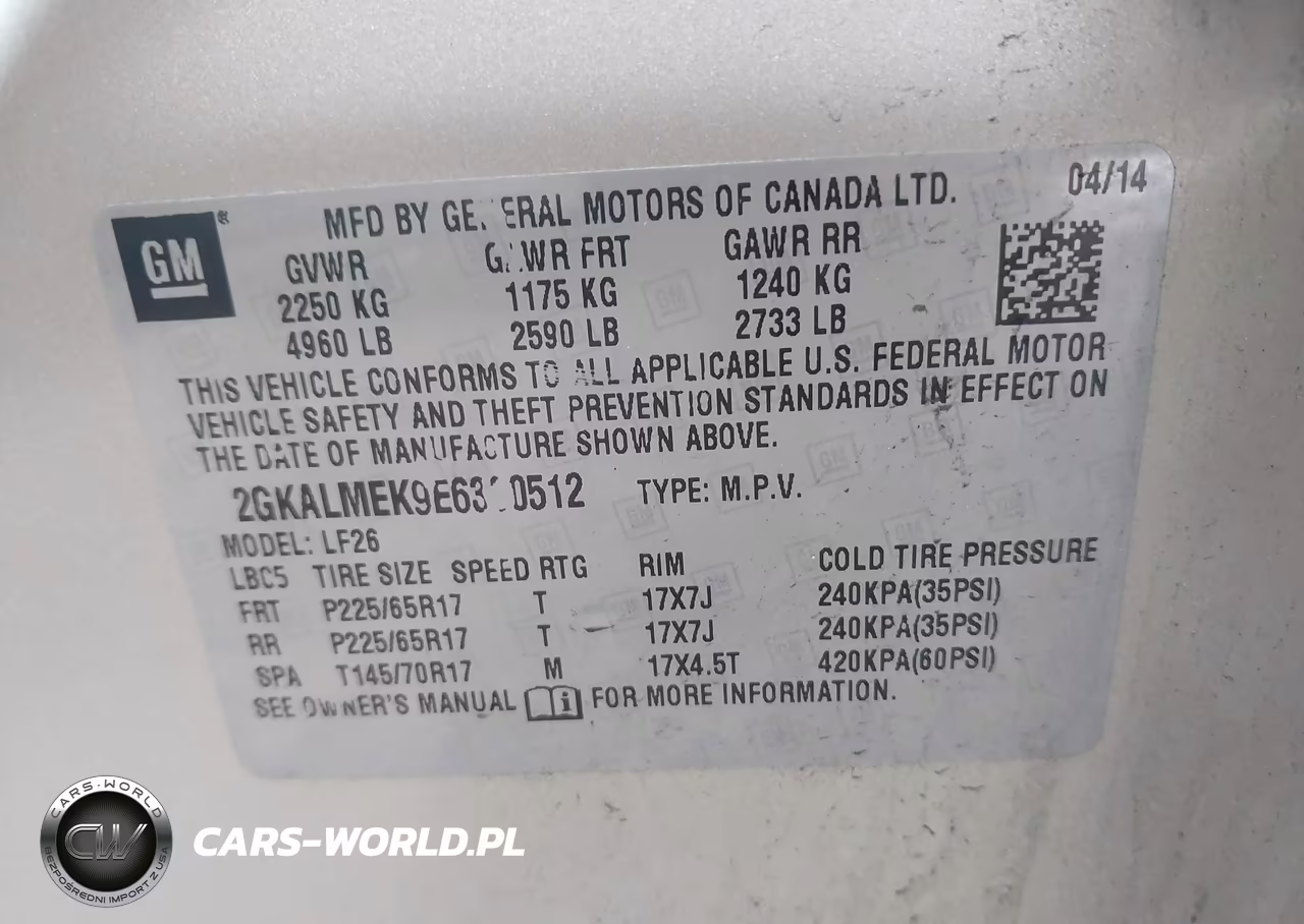 2014 GMC Terrain Sle-1 VIN:2GKALMEK9E6330512 - 9