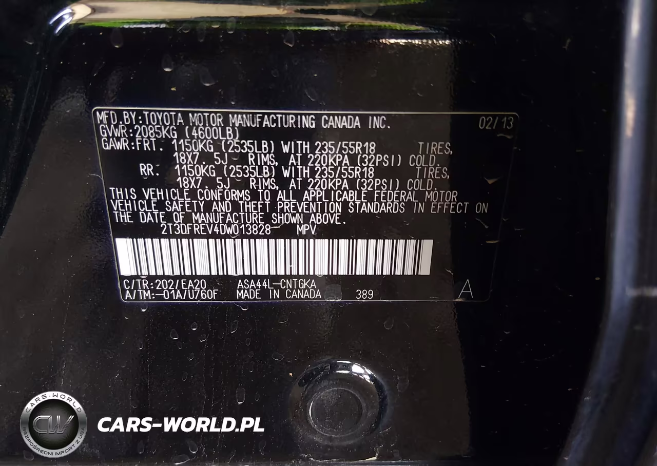 2013 Toyota Rav4 Limited VIN:2T3DFREV4DW013828 - 9