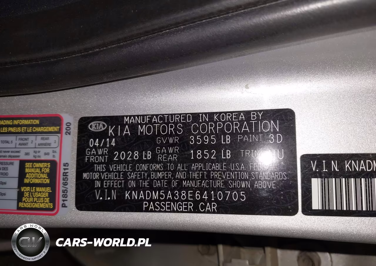 2014 Kia Rio Lx VIN:KNADM5A38E6410705 - 9
