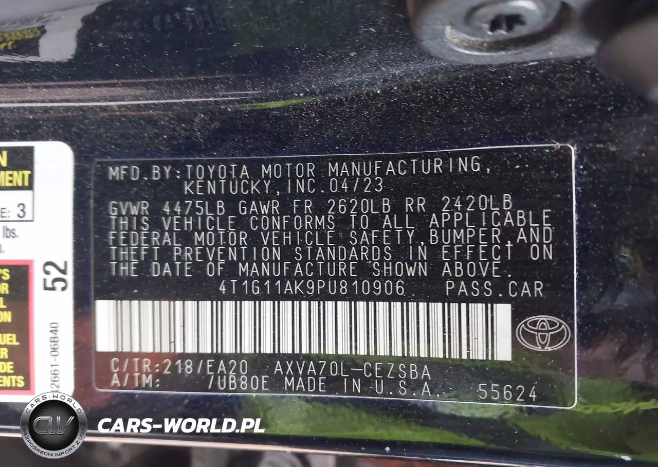 2023 Toyota Camry Se VIN:4T1G11AK9PU810906 - 9