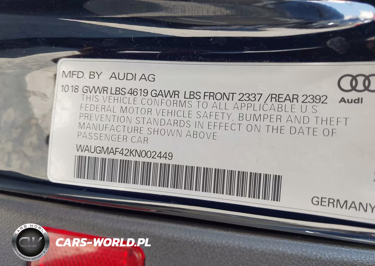 2019 Audi A4 40 Premium-40 Titanium Premium VIN:WAUGMAF42KN002449 - 9