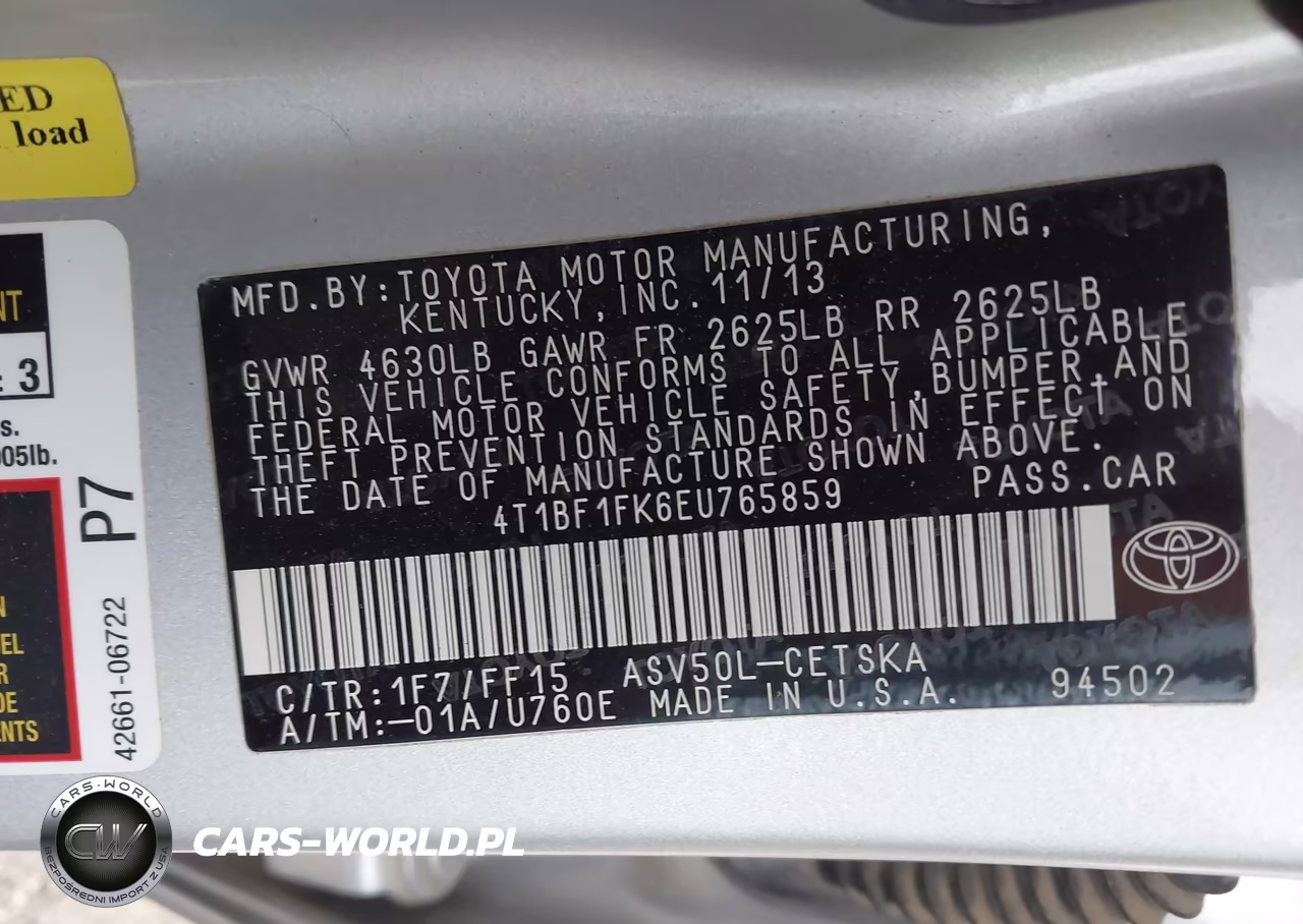 2014 Toyota Camry Se VIN:4T1BF1FK6EU765859 - 9