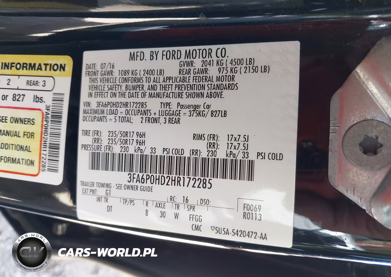 2017 Ford Fusion Se VIN:3FA6P0HD2HR172285 - 9