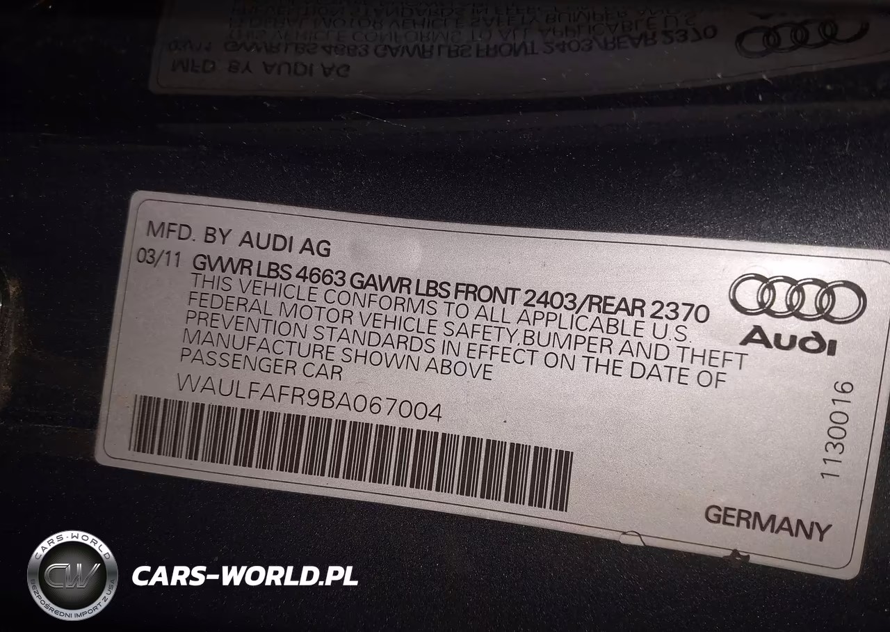 2011 Audi A5 2.0T Premium VIN:WAULFAFR9BA067004 - 9