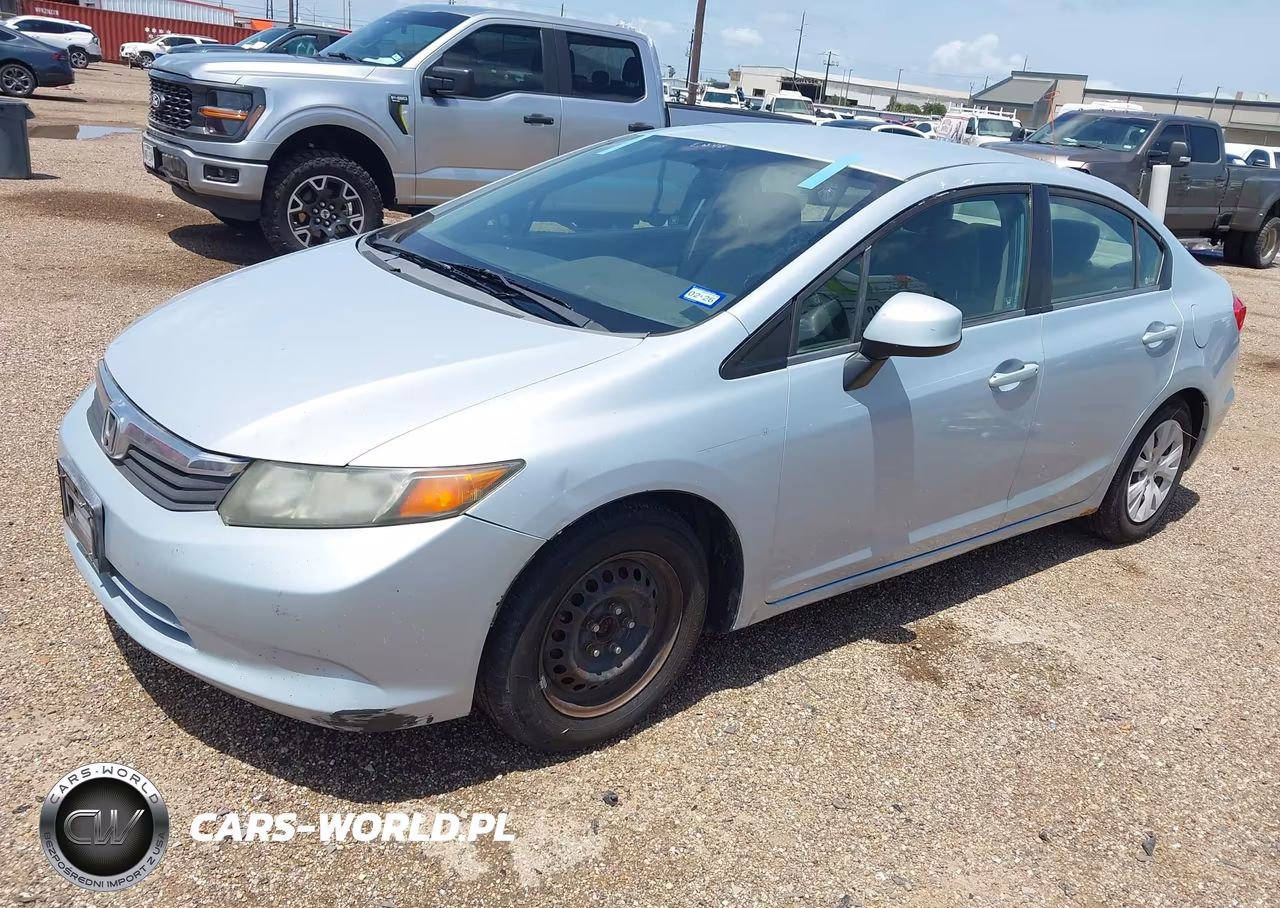 2012 Honda Civic Lx VIN:2HGFB2F52CH555844 - 2