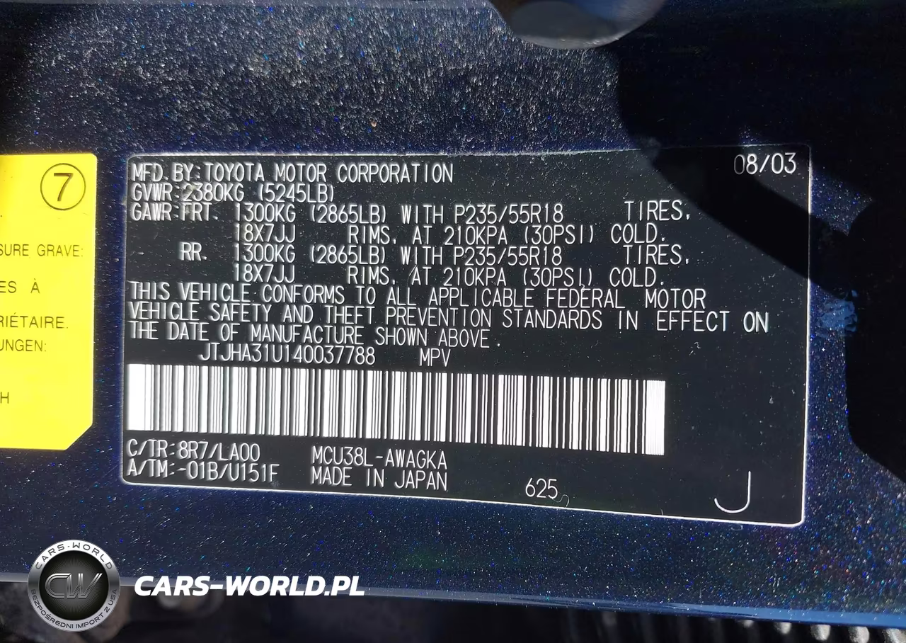 2004 Lexus Rx 330 VIN:JTJHA31U140037788 - 9