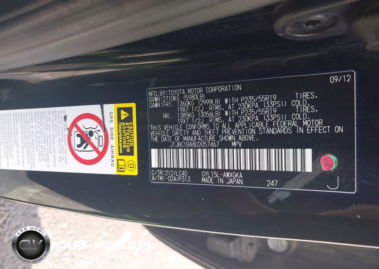2013 Lexus Rx 450H VIN:JTJBC1BA8D2057467 - 9