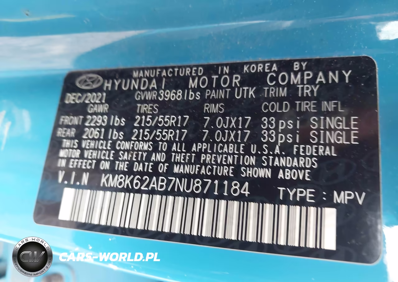 2022 Hyundai Kona Sel VIN:KM8K62AB7NU871184 - 9