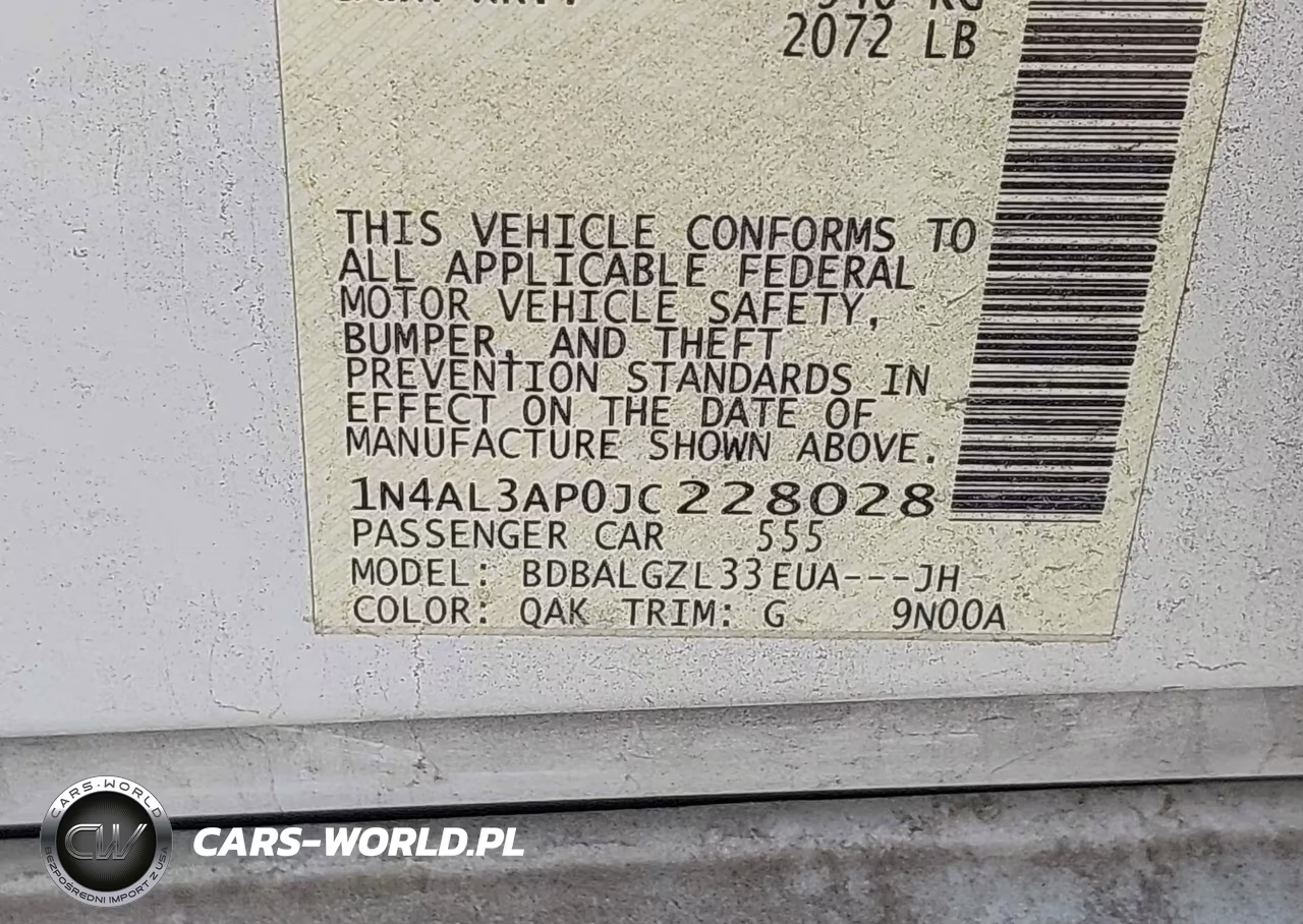 2018 Nissan Altima 2.5 S VIN:1N4AL3AP0JC228028 - 9