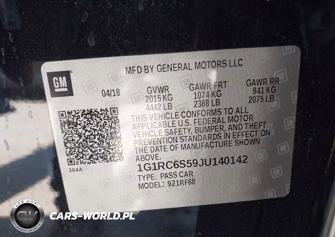 2018 Chevrolet Volt Lt VIN:1G1RC6S59JU140142 - 9