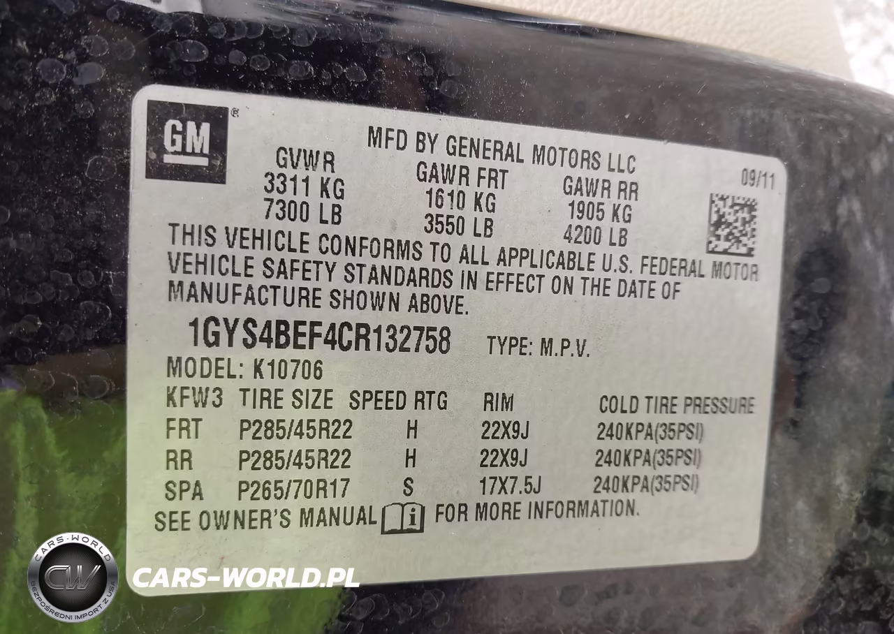 2012 Cadillac Escalade Luxury VIN:1GYS4BEF4CR132758 - 9
