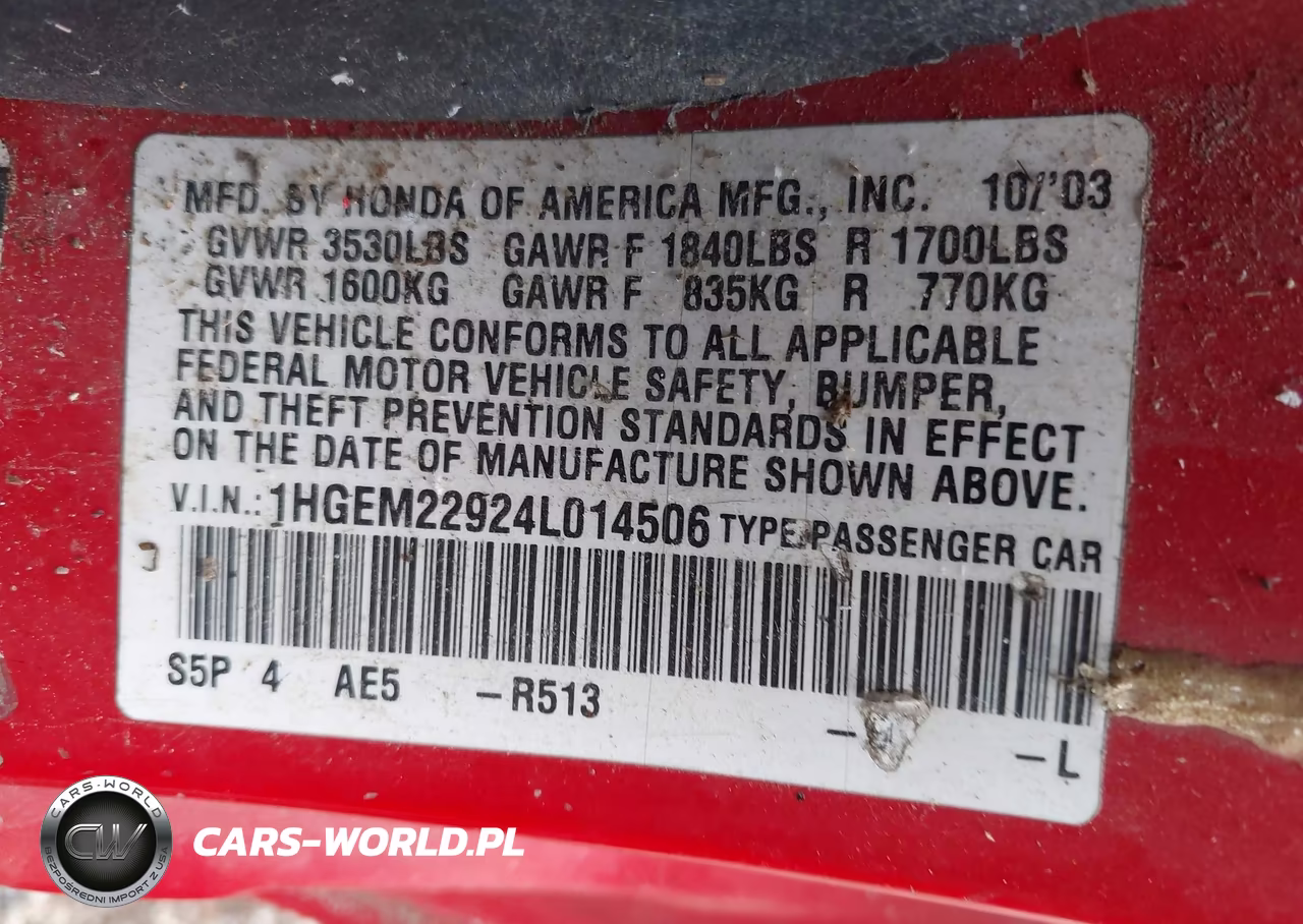 2004 Honda Civic Ex VIN:1HGEM22924L014506 - 9