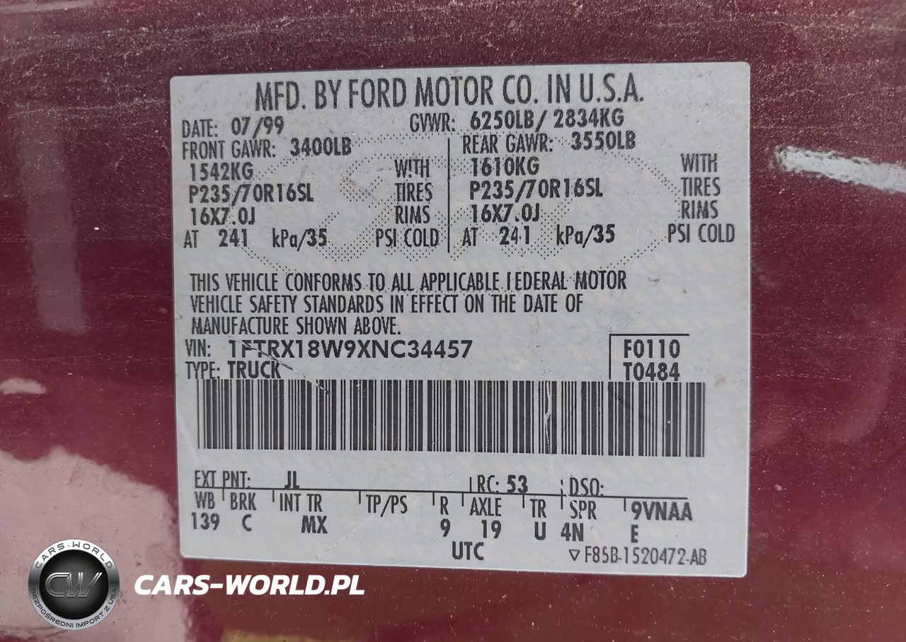 1999 Ford F150 Super Cab VIN:1FTRX18W9XNC34457 - 9