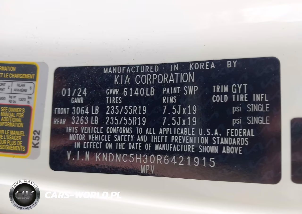 2024 Kia Carnival Mpv Ex VIN:KNDNC5H30R6421915 - 9