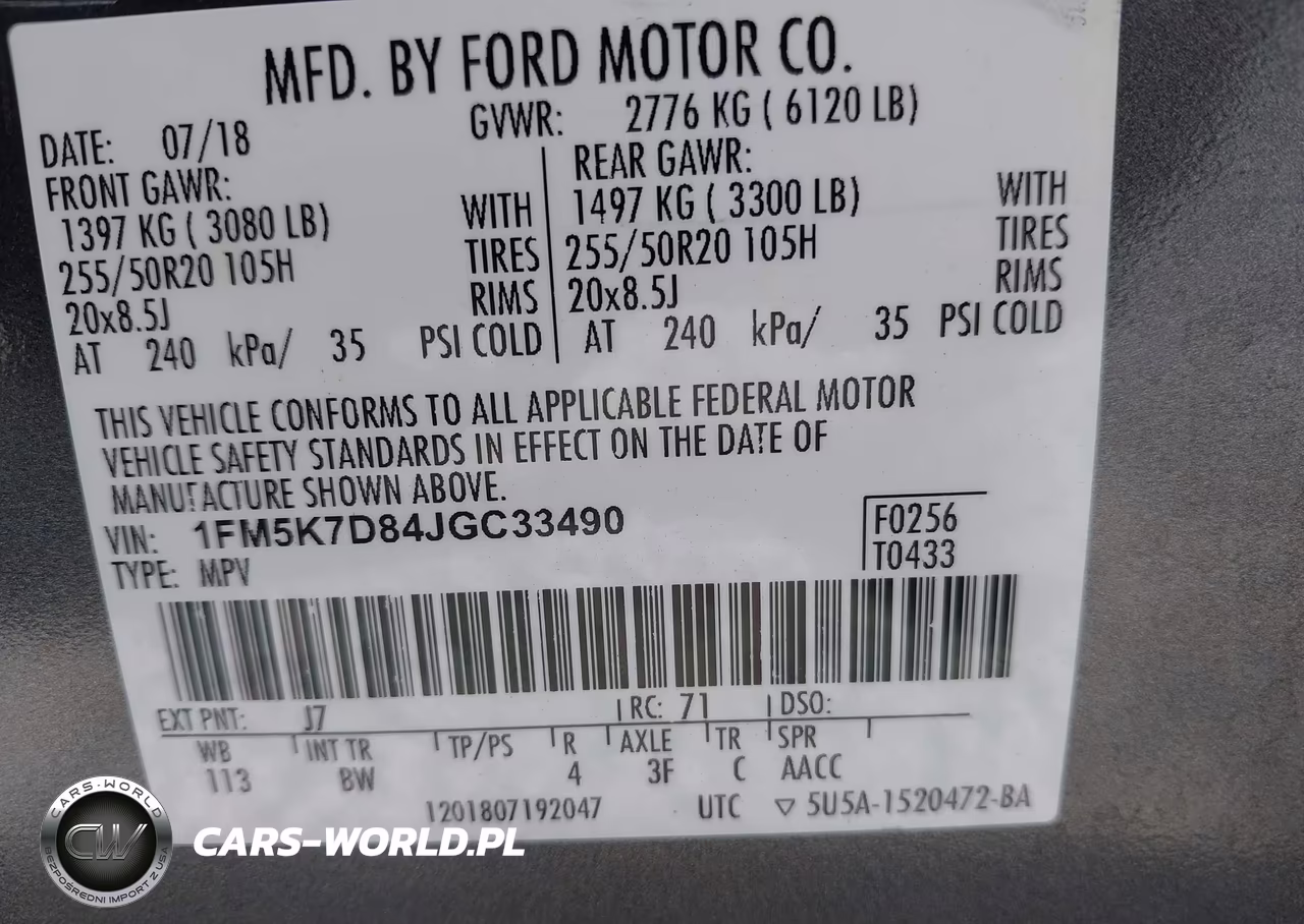 2018 Ford Explorer Xlt VIN:1FM5K7D84JGC33490 - 9