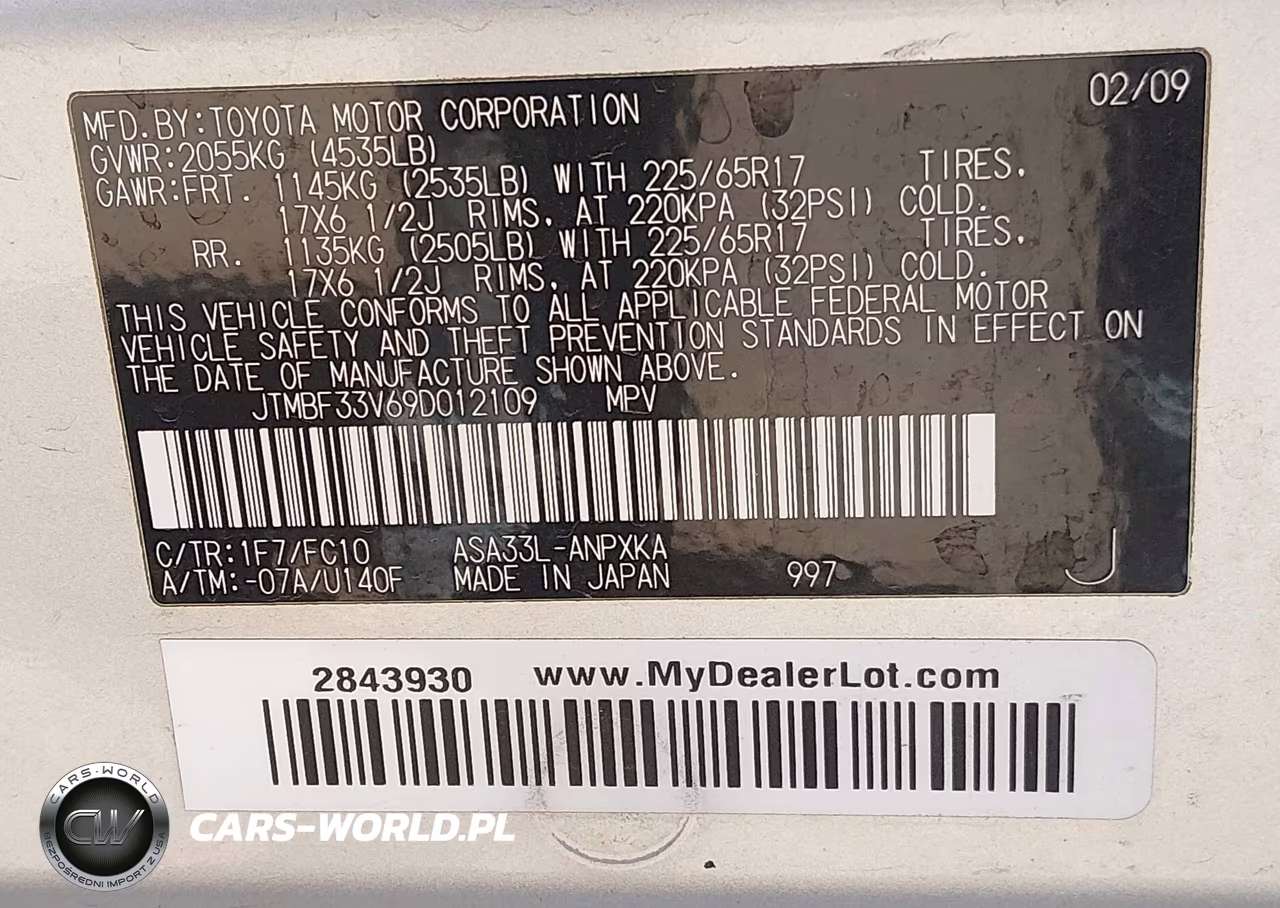 2009 Toyota Rav4 VIN:JTMBF33V69D012109 - 9