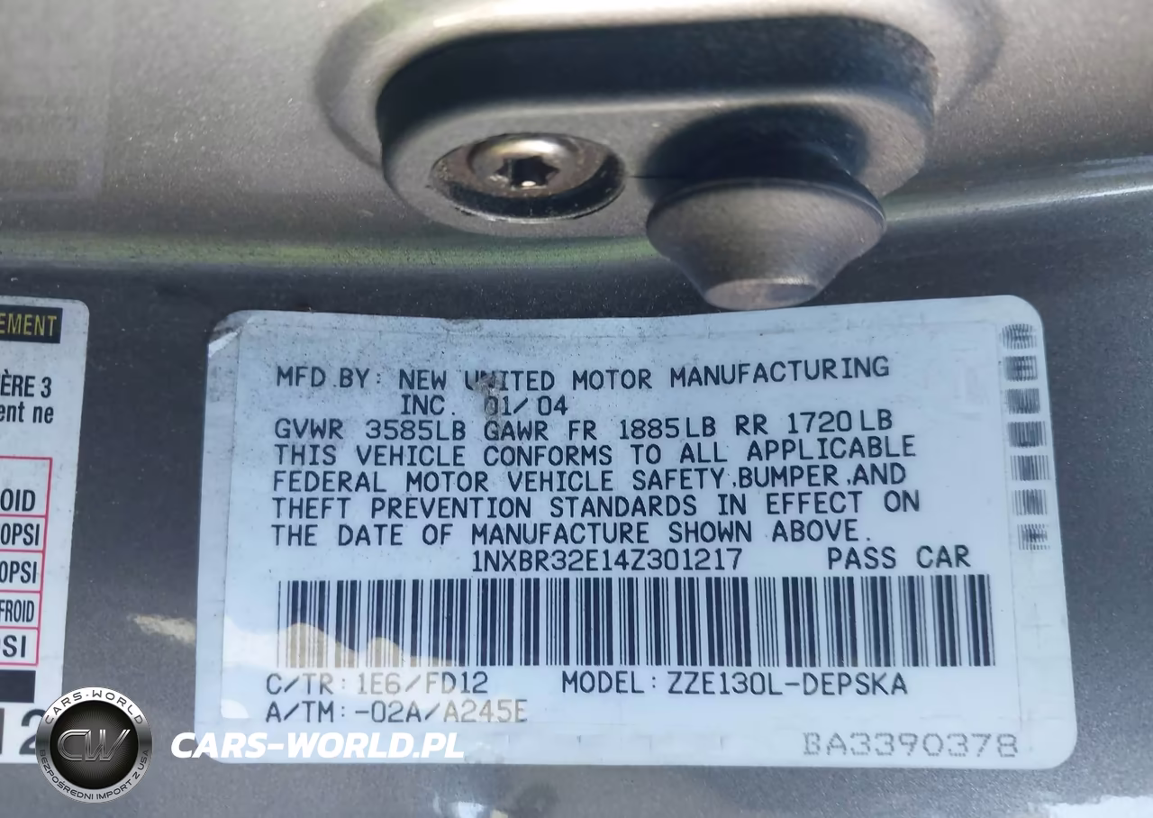 2004 Toyota Corolla S VIN:1NXBR32E14Z301217 - 9