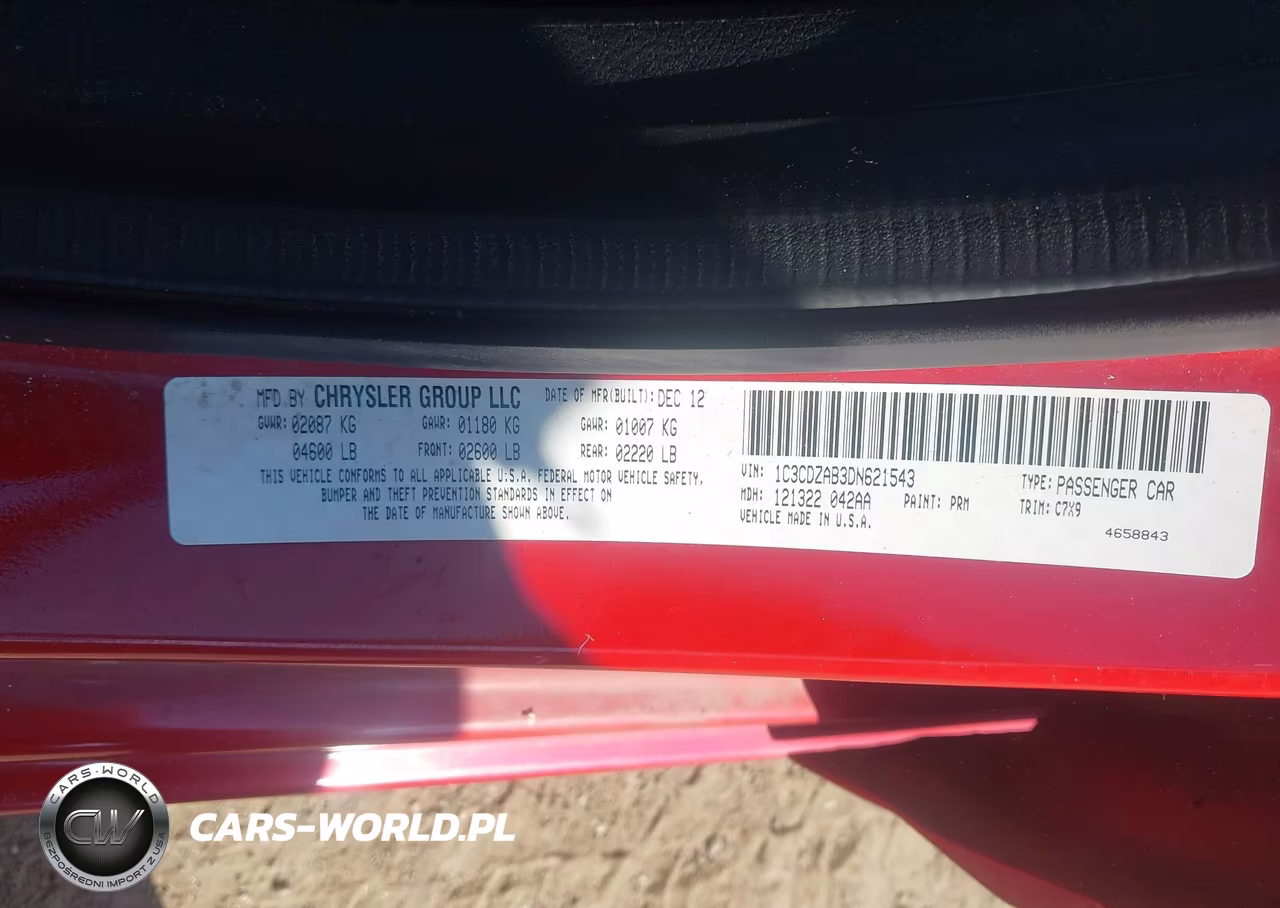 2013 Dodge Avenger Se VIN:1C3CDZAB3DN621543 - 9