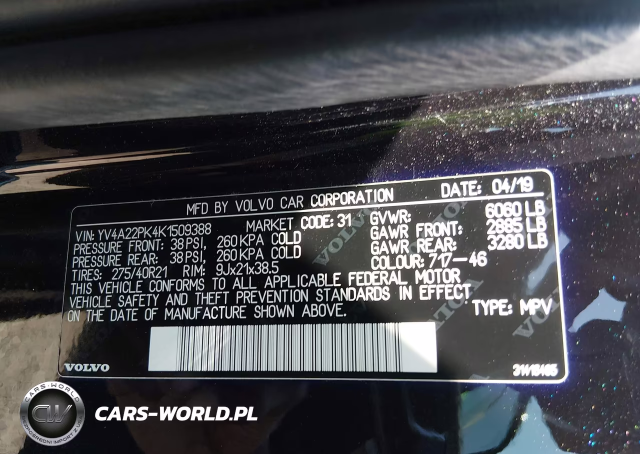 2019 Volvo Xc90 T6 Momentum VIN:YV4A22PK4K1509388 - 9