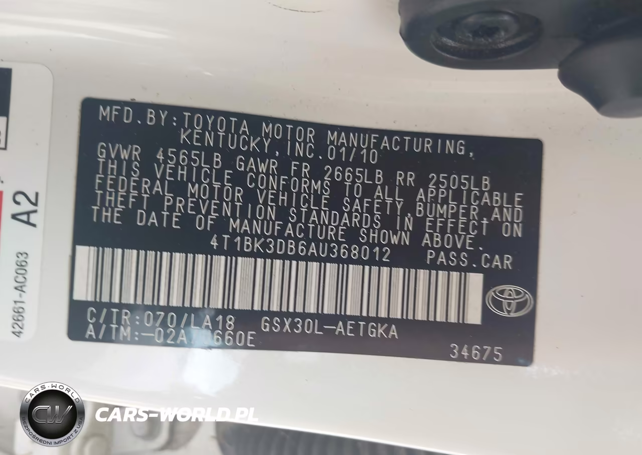 2010 Toyota Avalon Xls VIN:4T1BK3DB6AU368012 - 9