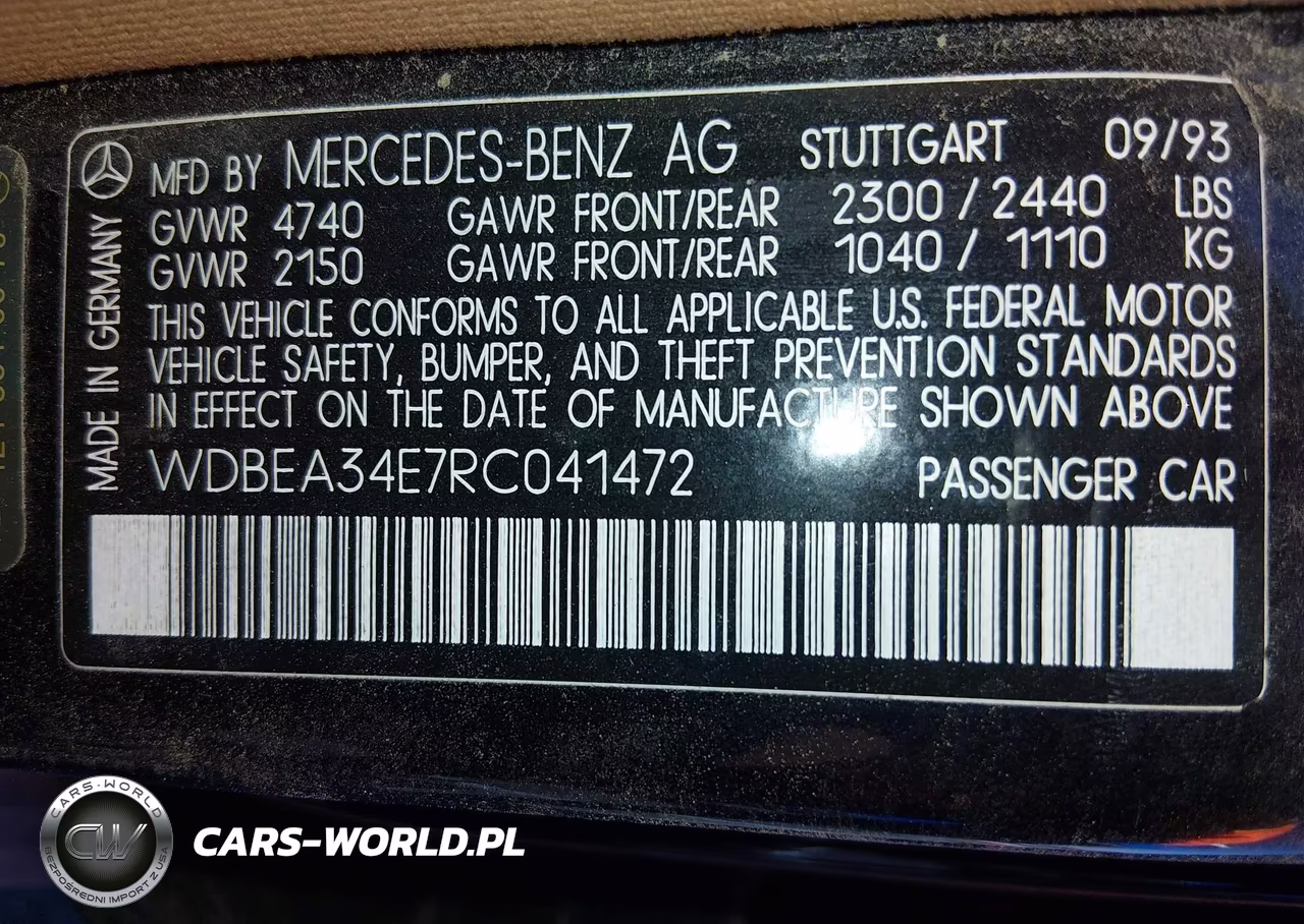 1994 Mercedes-Benz E 420 VIN:WDBEA34E7RC041472 - 9