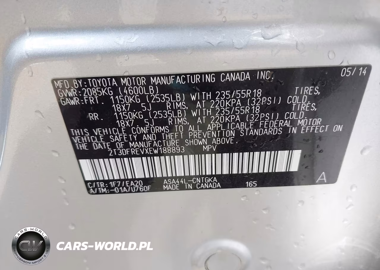 2014 Toyota Rav4 Limited VIN:2T3DFREVXEW188893 - 9