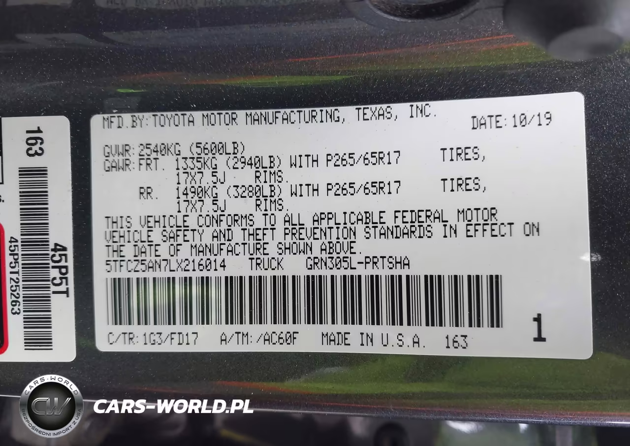2020 Toyota Tacoma Trd Sport VIN:5TFCZ5AN7LX216014 - 9