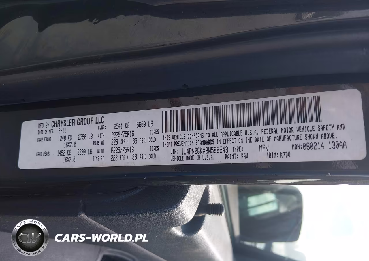 2011 Jeep Liberty Sport VIN:1J4PN2GKXBW586543 - 9