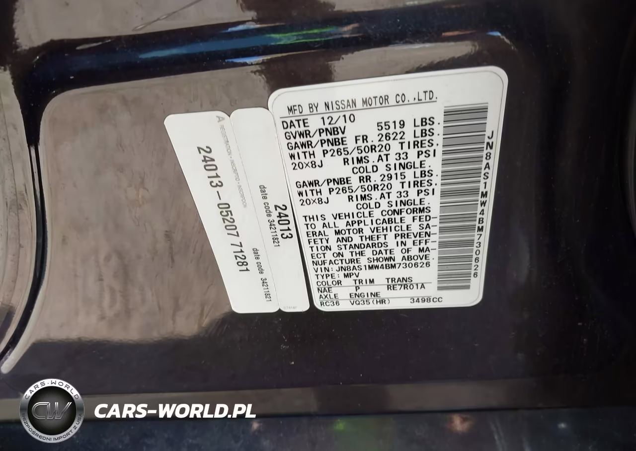 2011 Infiniti Fx35 VIN:JN8AS1MW4BM730626 - 9