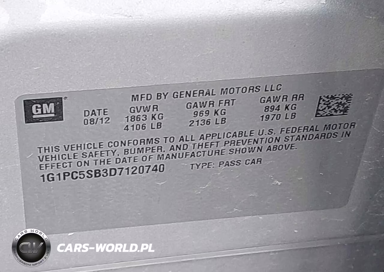 2013 Chevrolet Cruze 1Lt Auto VIN:1G1PC5SB3D7120740 - 9