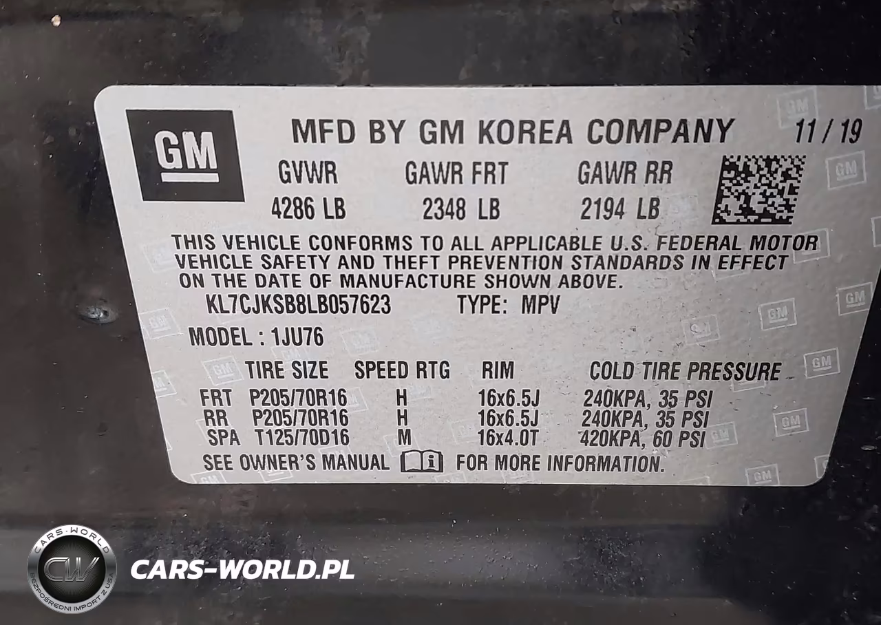 2020 Chevrolet Trax Fwd Ls VIN:KL7CJKSB8LB057623 - 9