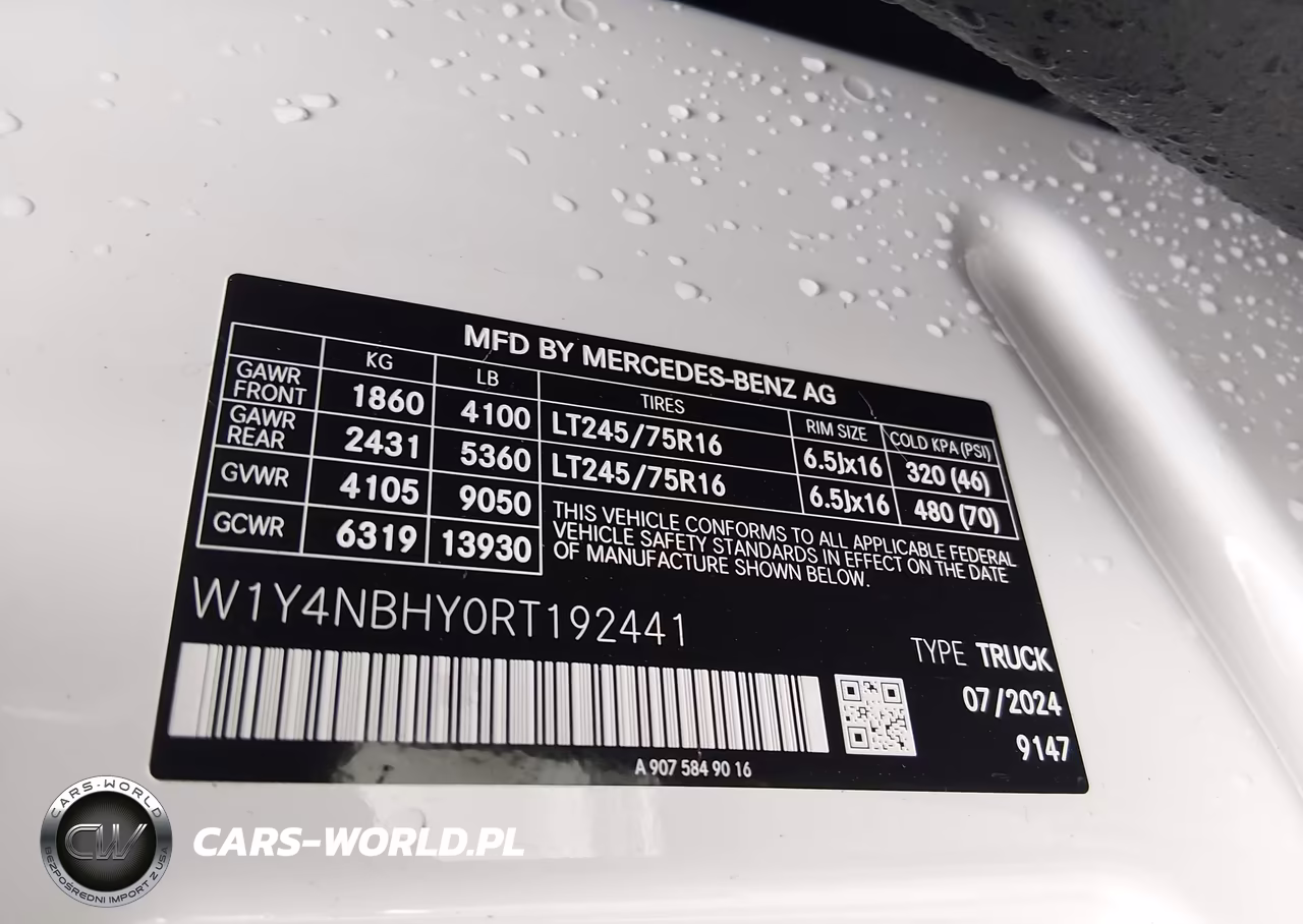 2024 Mercedes-Benz Sprinter 2500 Standard Roof 4-Cyl Diesel Ho VIN:W1Y4NBHY0RT192441 - 9