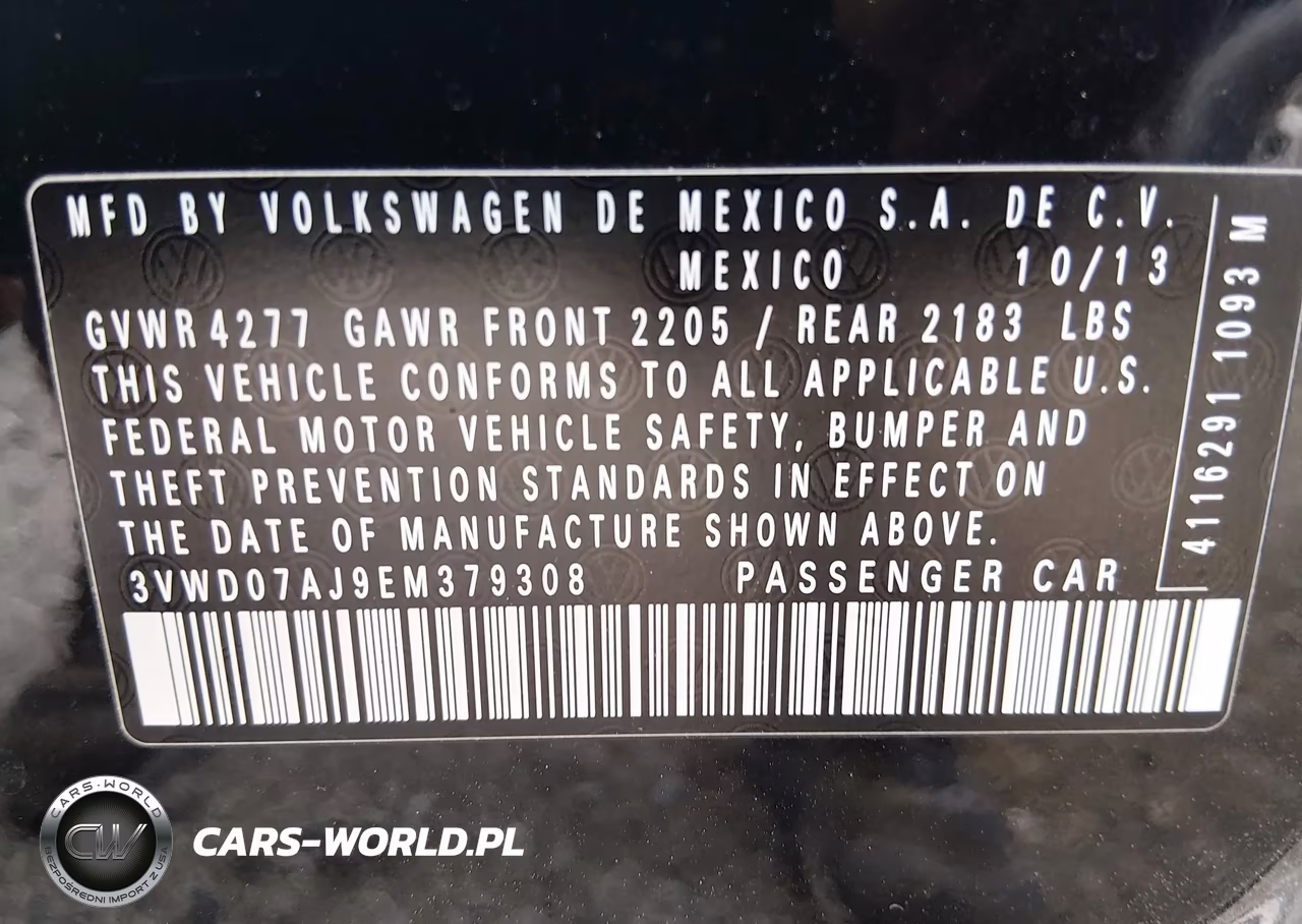 2014 Volkswagen Jetta 1.8T Se VIN:3VWD07AJ9EM379308 - 9