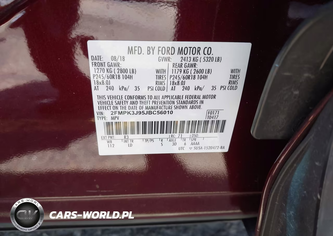 2018 Ford Edge Sel VIN:2FMPK3J95JBC56010 - 9