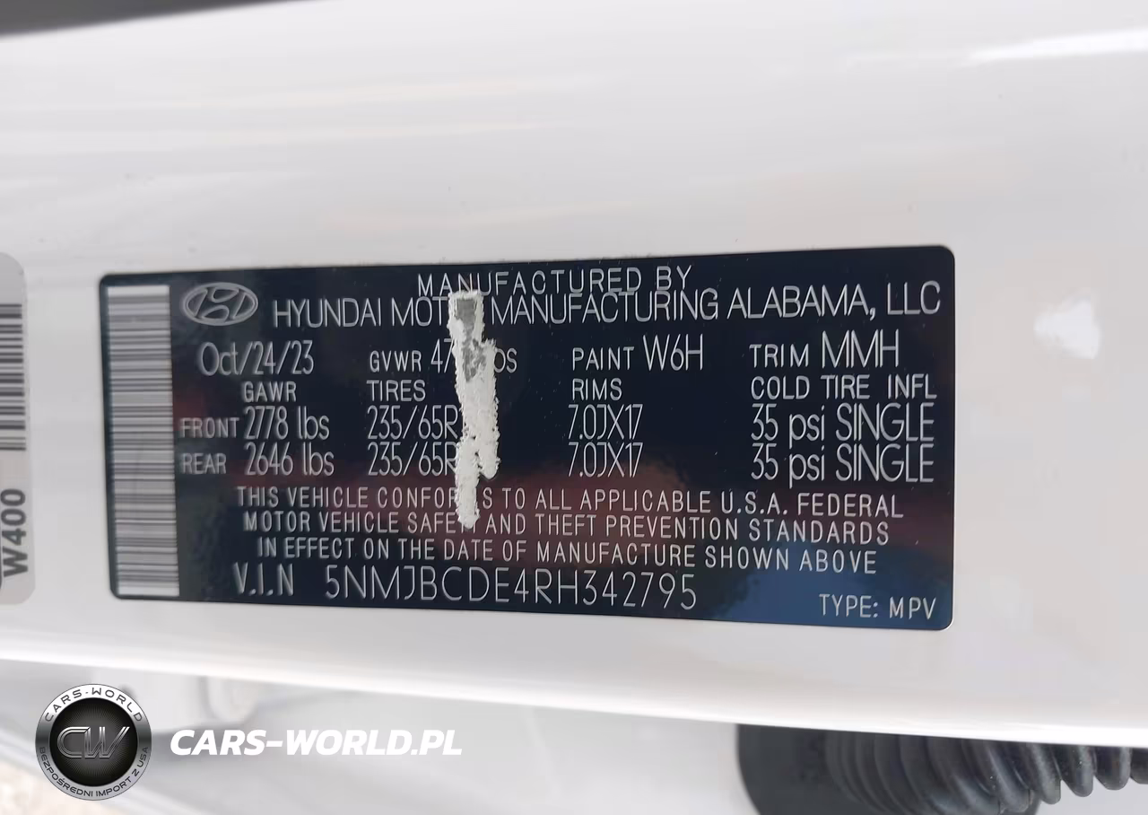 2024 Hyundai Tucson Sel VIN:5NMJBCDE4RH342795 - 9