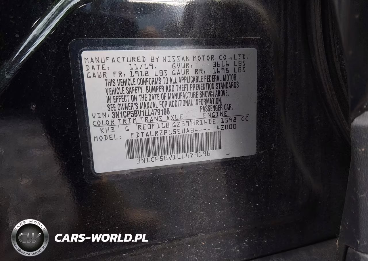2020 Nissan Kicks S Xtronic Cvt VIN:3N1CP5BV1LL479196 - 9