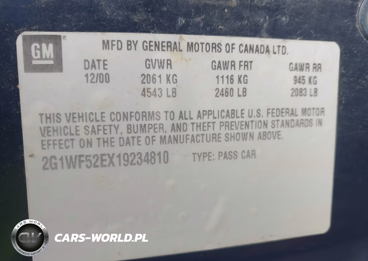 2001 Chevrolet Impala VIN:2G1WF52EX19234810 - 9