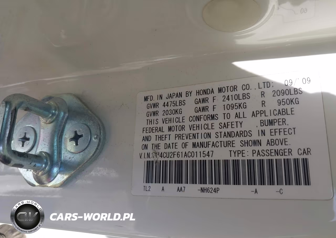 2010 Acura Tsx 2.4 VIN:JH4CU2F61AC011547 - 9
