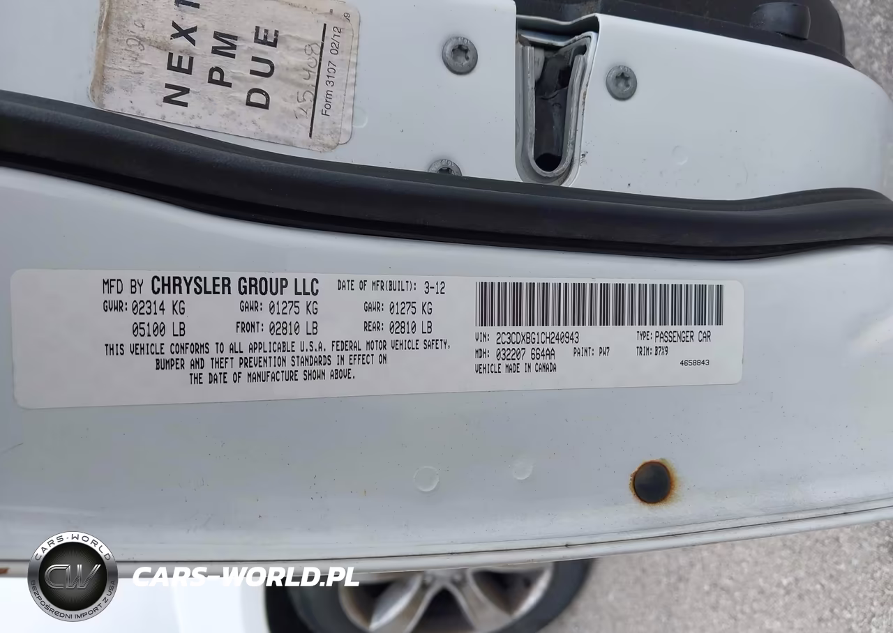 2012 Dodge Charger Se VIN:2C3CDXBG1CH240943 - 9