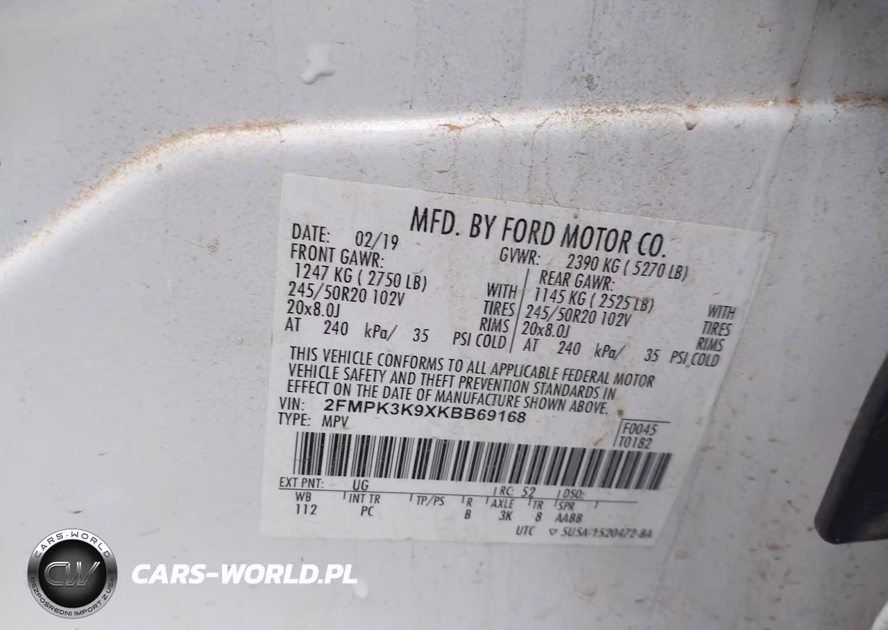 2019 Ford Edge Titanium VIN:2FMPK3K9XKBB69168 - 9